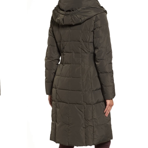 Cole Haan Signature Puffer Coat. Long S/P dark green - Picture 2 of 3
